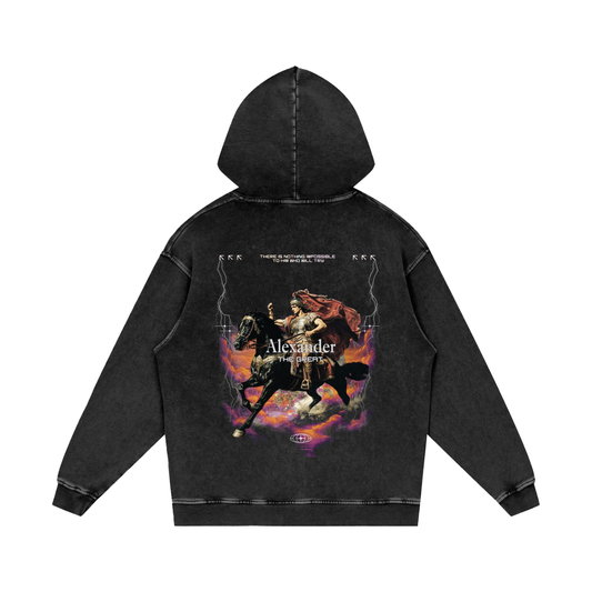 Graphic Hoodie,Washed