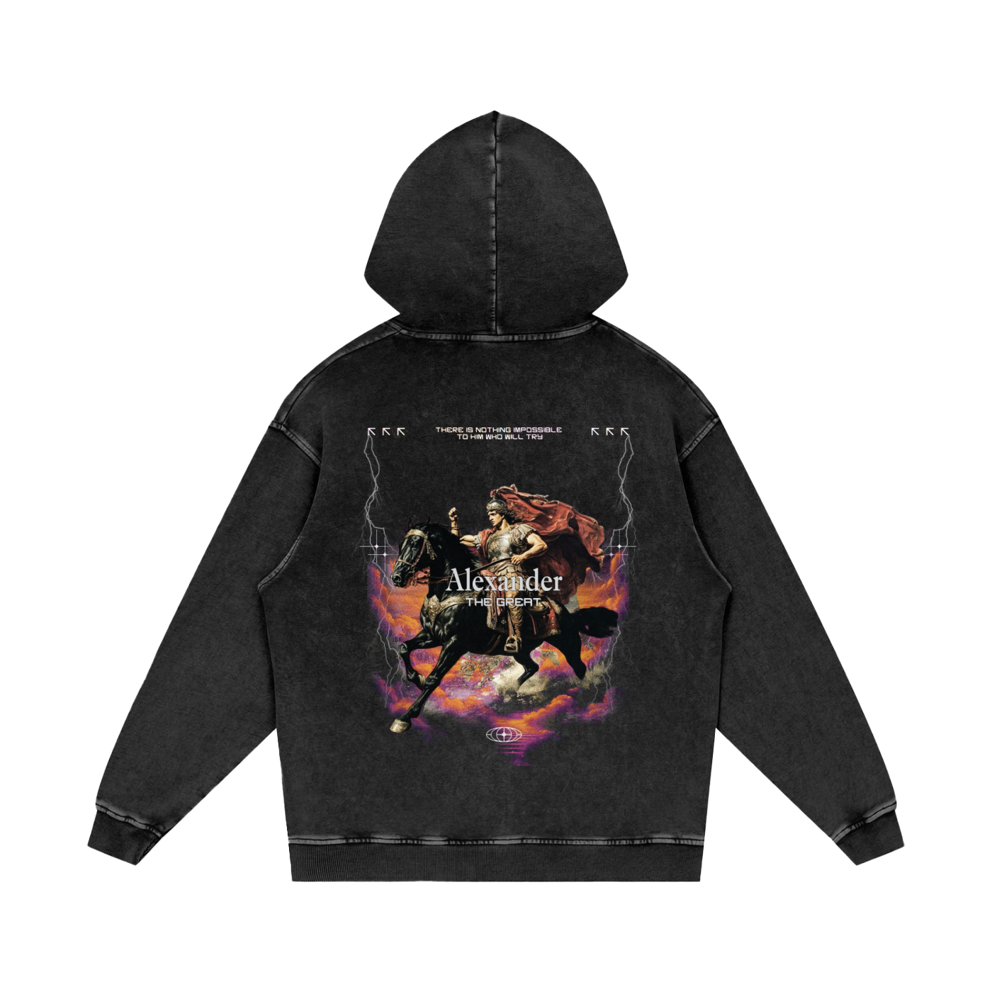 Graphic Hoodie,Washed