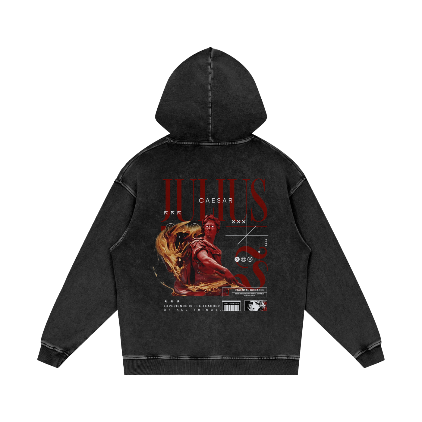 Graphic Hoodie,Washed